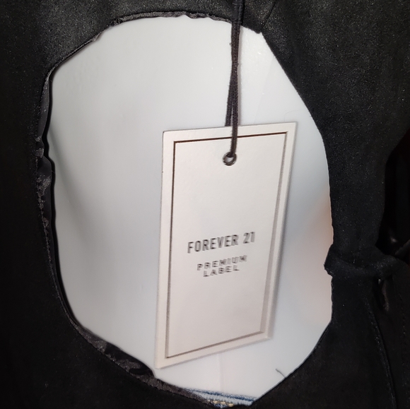 NWT-Faux Suede Cutout Blazer - Picture 7 of 10